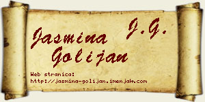 Jasmina Golijan vizit kartica